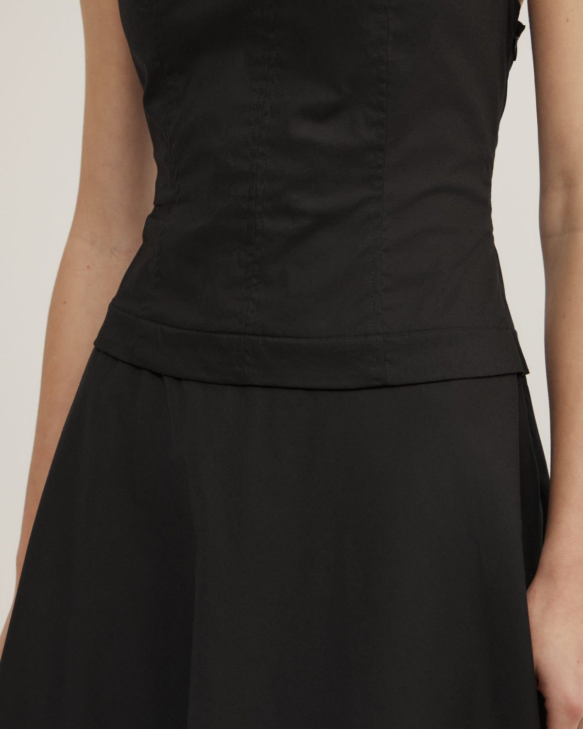 Halter Panel Midi Dress