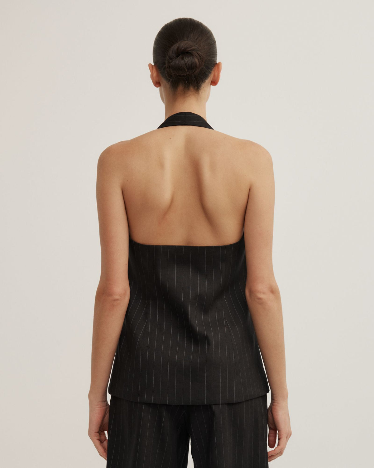 Pinstripe Halter Vest