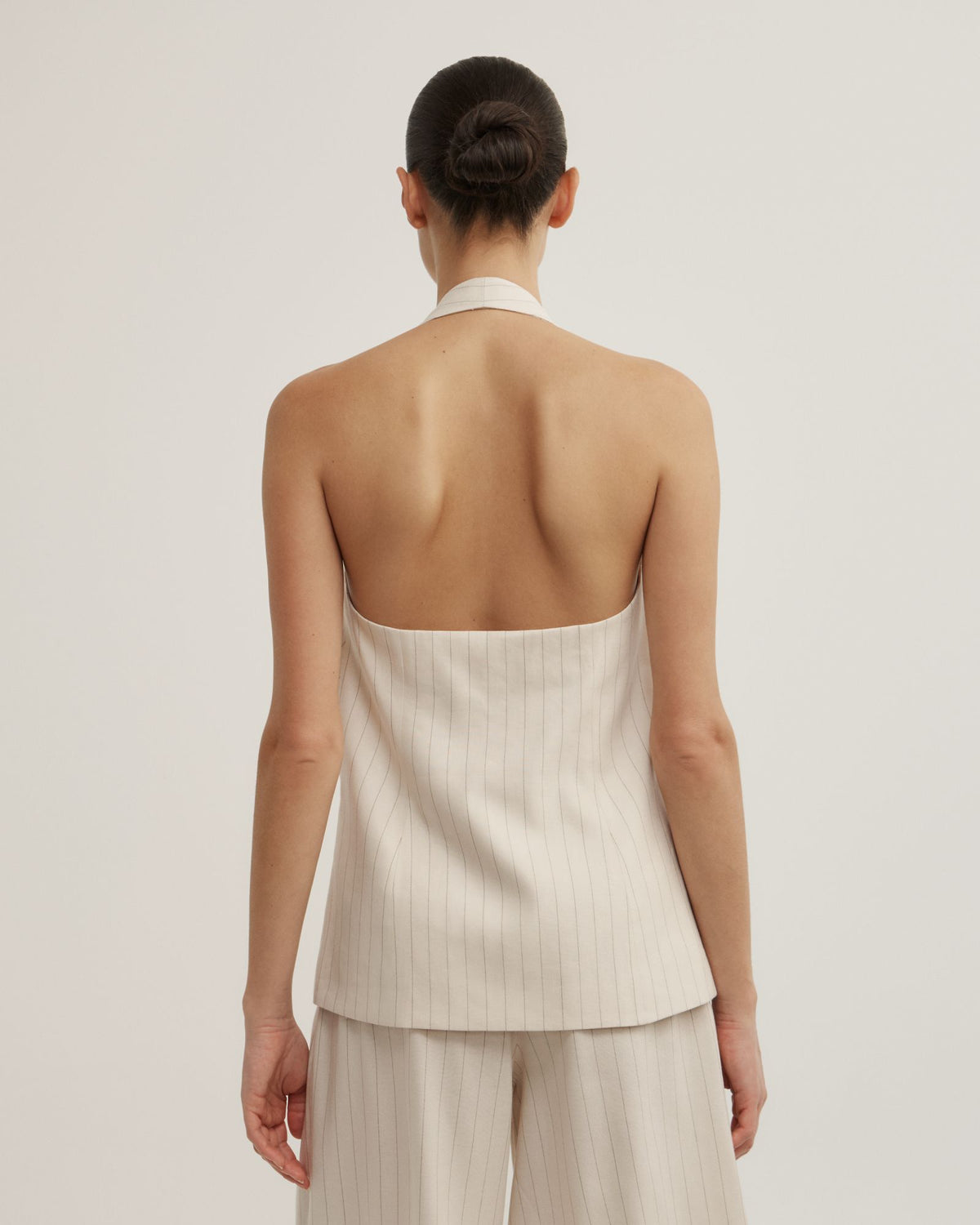 Pinstripe Halter Vest