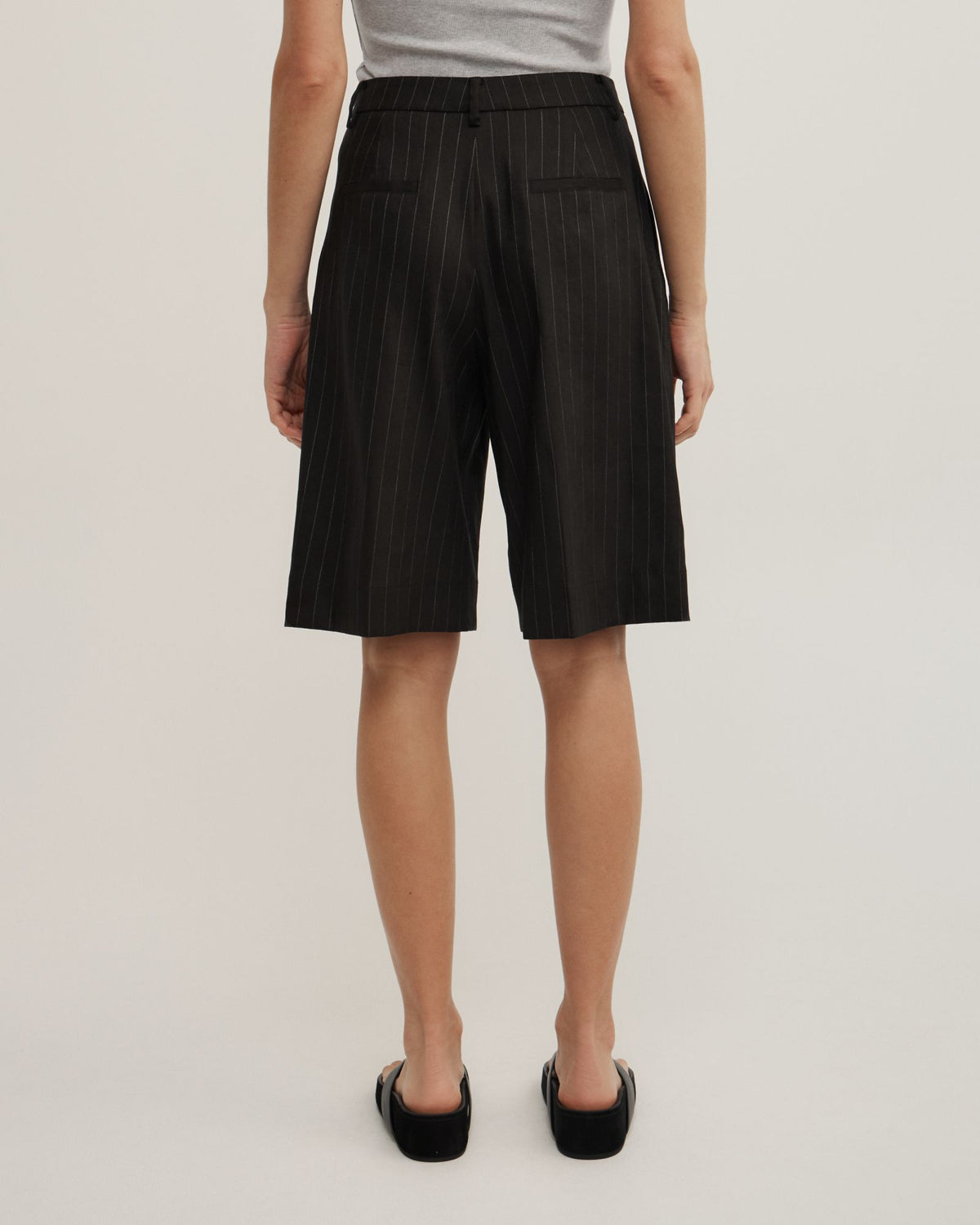Pinstripe Bermuda Shorts