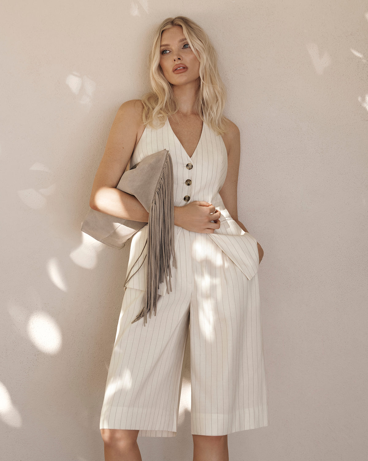 Pinstripe Bermuda Shorts