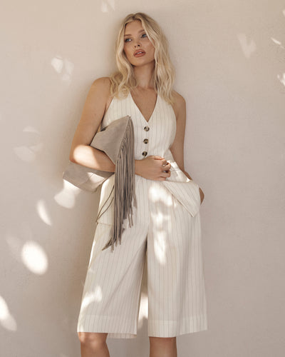Pinstripe Bermuda Shorts