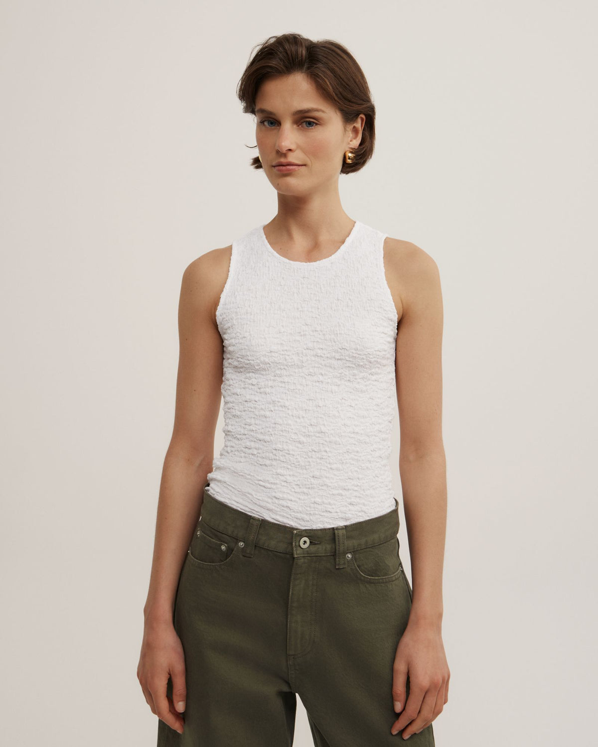 Textured Jersey Tank Top