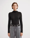Mock Neck Jersey Top