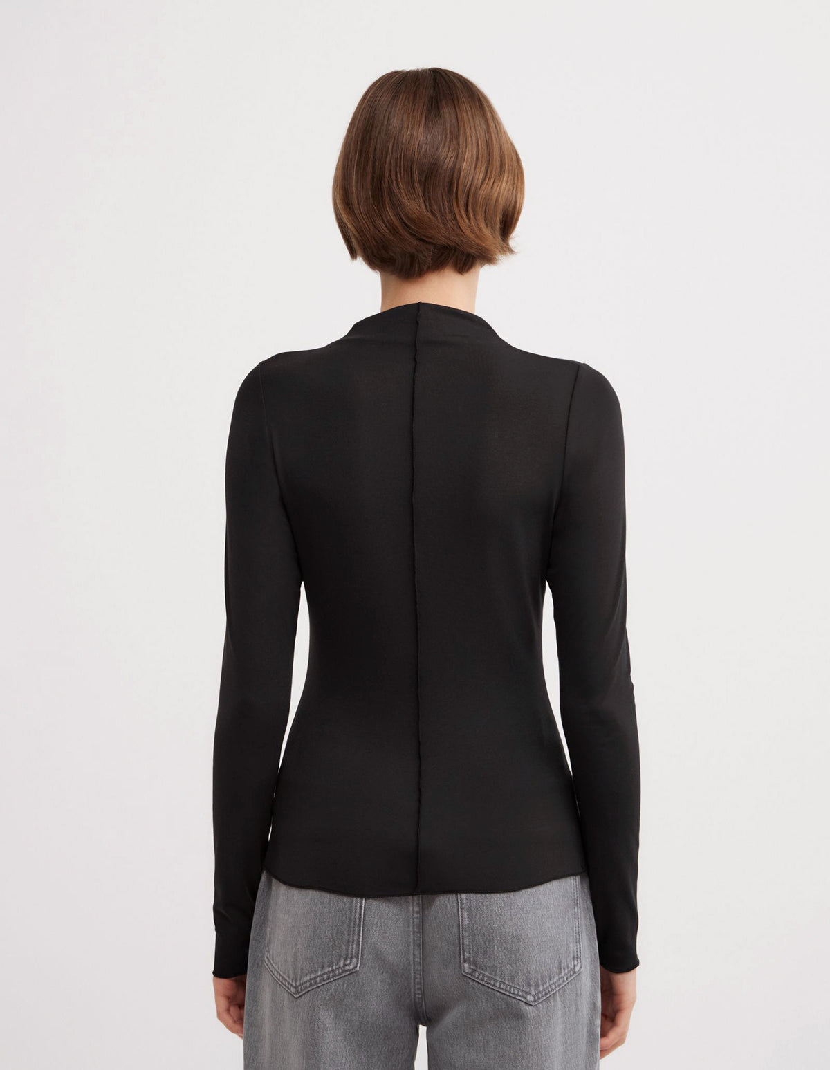 Mock Neck Jersey Top