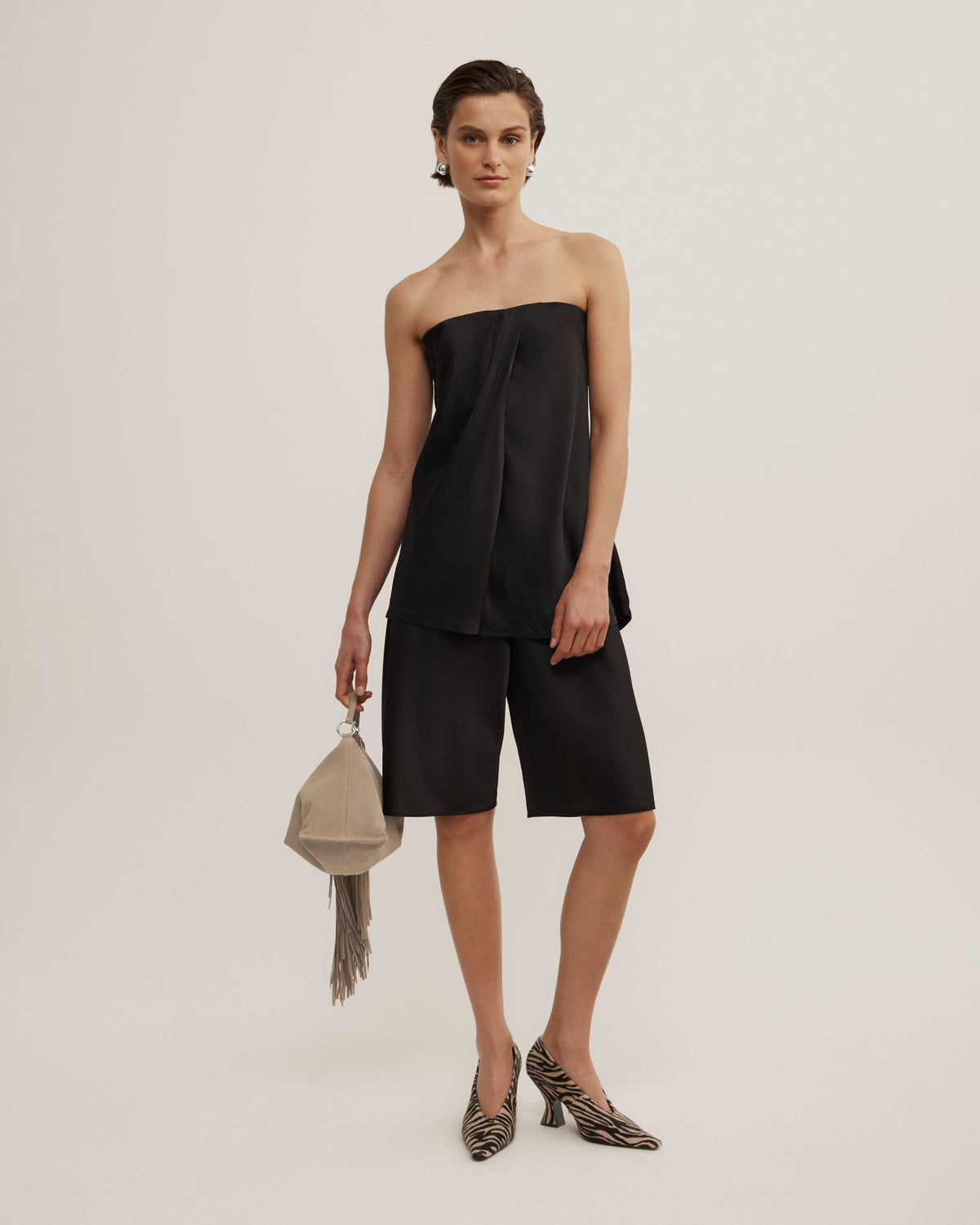 Strapless Tuck Top