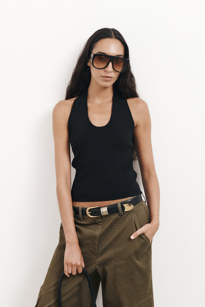 Scoop Halter Tank Top