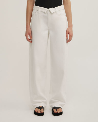 Fold Waist Slouch Jeans