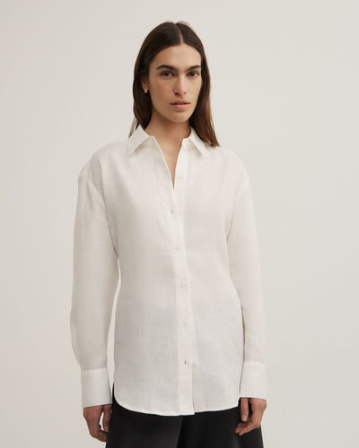 Linen Tie Back Shirt