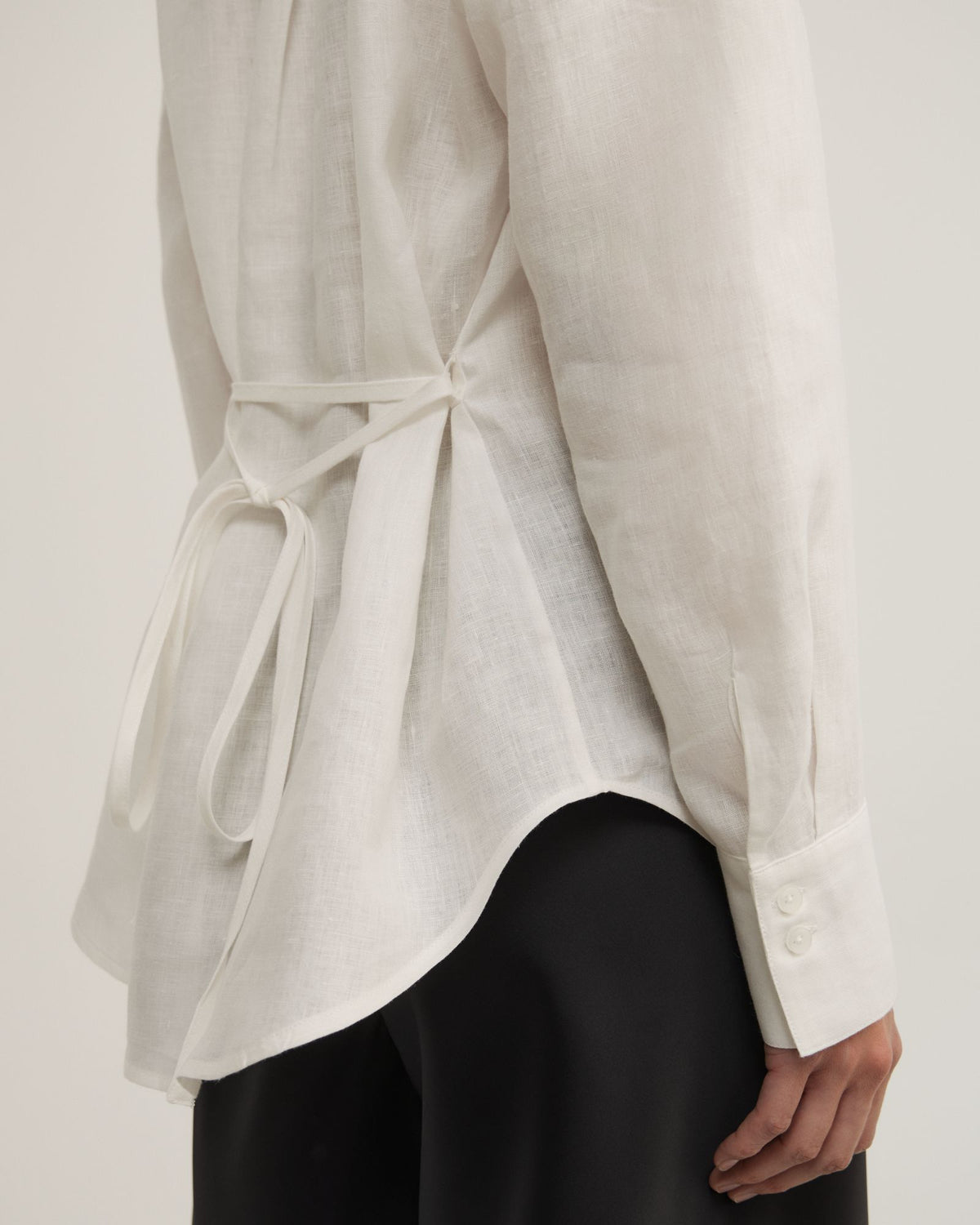 Linen Tie Back Shirt