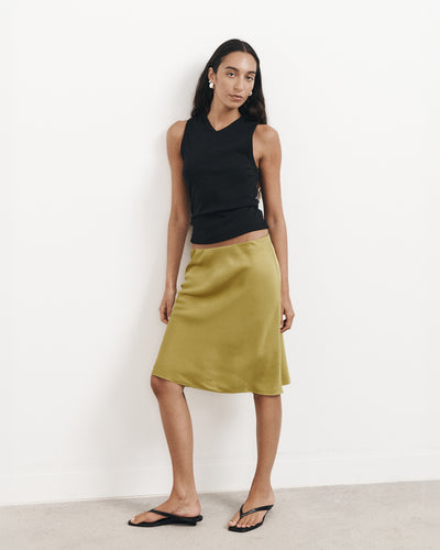 Satin Midi Skirt