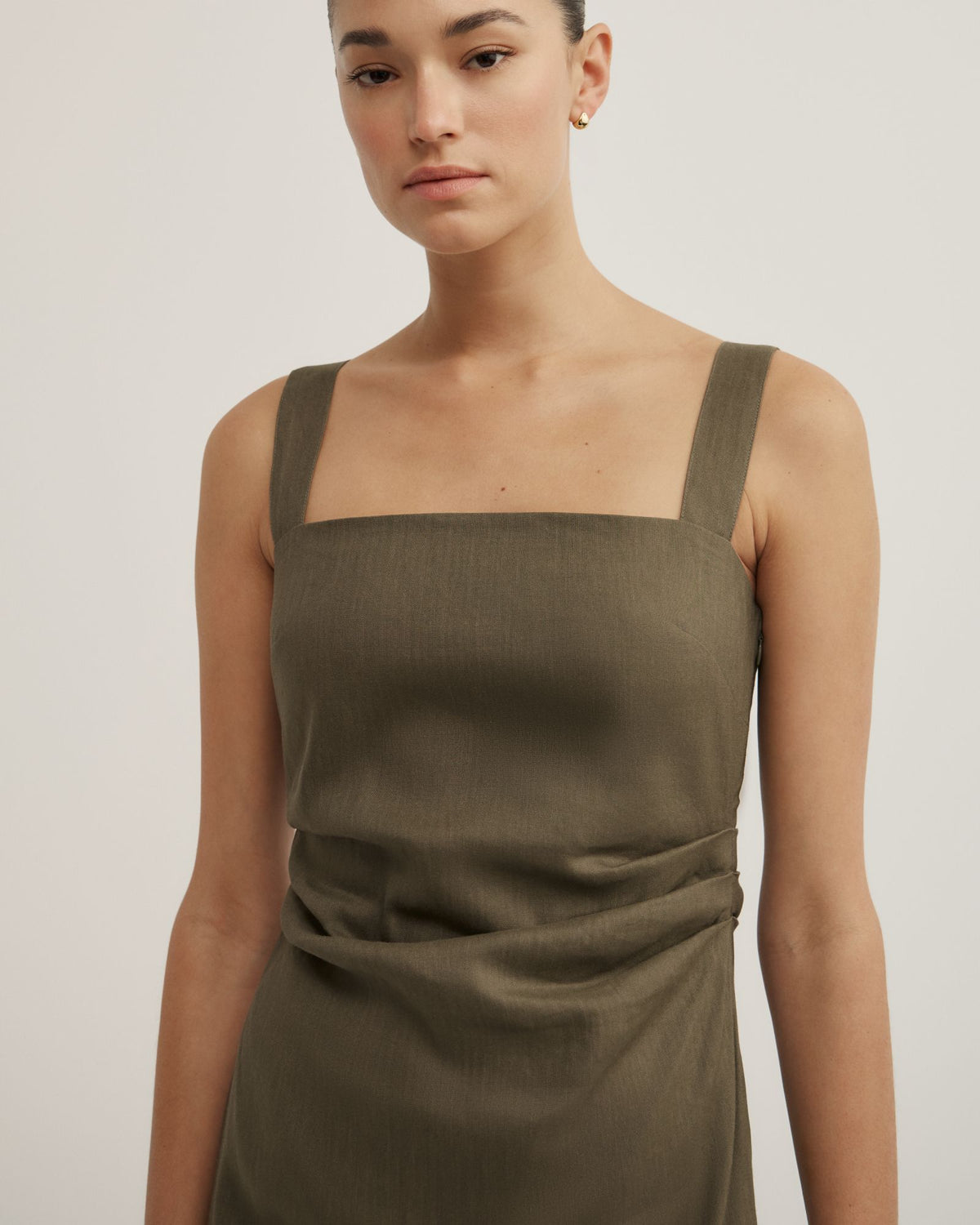 Wide Strap Midi Dress