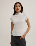 High Neck Textured T-Shirt