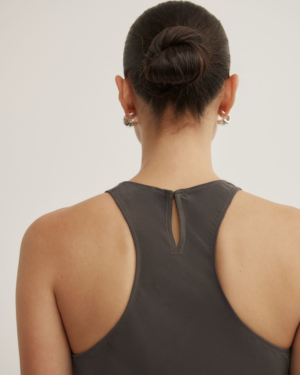 Silk Racer Back Midi Dress