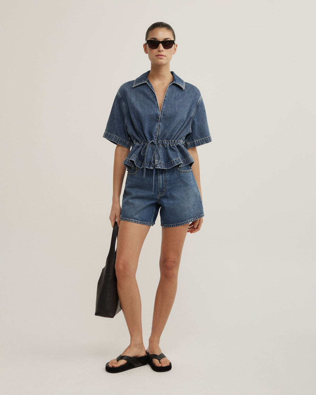Bow Denim Shirt