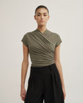 Wrap Cap Sleeve T-Shirt