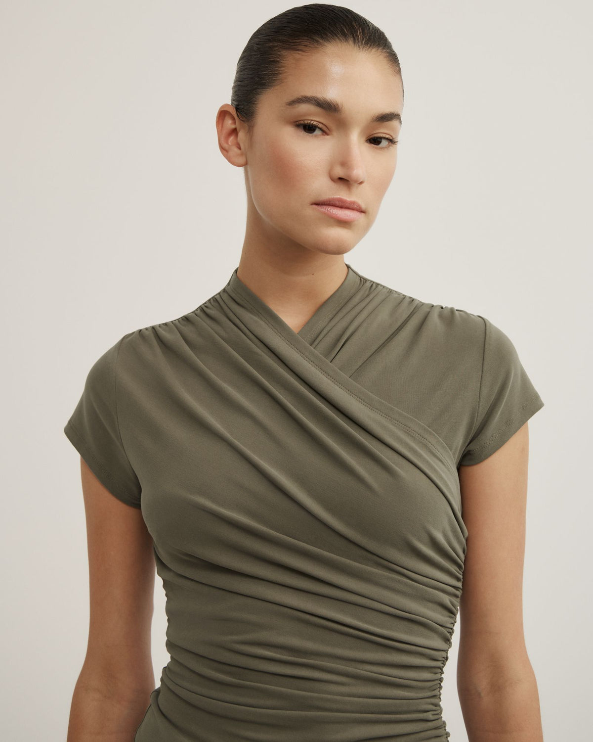 Wrap Cap Sleeve T-Shirt