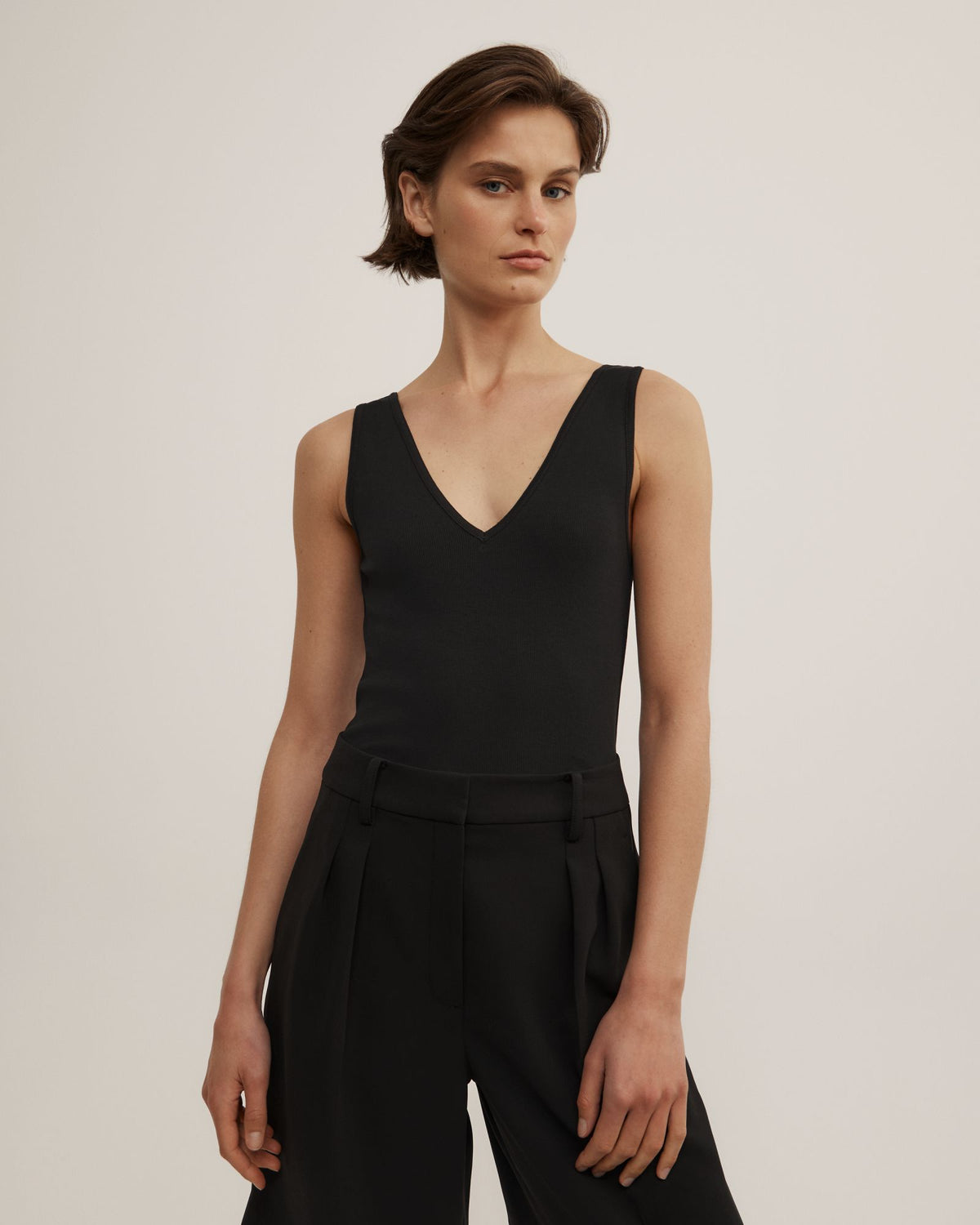 Refined V-Neck Tank Top